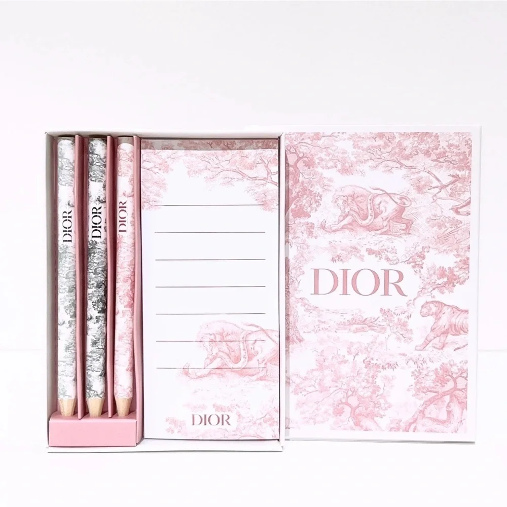 Dior Pink and White Stationary Set